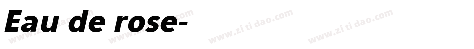 Eau de rose字体转换